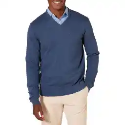 Amazon Essentials Men's V-Neck Pullover Sweater (Available in Big & Tall)