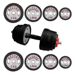 دمبل بدنسازی متغیر فلزی تکی 10 کیلوگرمی نیورکورد RCD | نقره ای