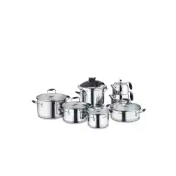 KORKMAZ Flora 14 Parça Hiper Set Siyah A1758