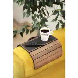 میز کناری تاشو چوبی کنار مبل Anısepeti سینی مبل قابل حمل کنار مبل