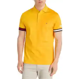 Tommy Hilfiger mens FLAG CUFF SLEEVE S/S Polos