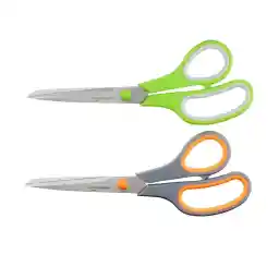 AmazonBasics 20 cm Titanium-Blade Soft-Grip Scissors, 3-Pack