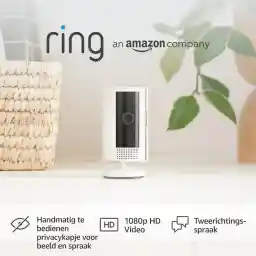 Ring Indoor Camera (2e gen) van Amazon | huisdiercamera met stekker | 1080p HD, tweerichtingsspraak, privacykap, zelf te installeren | gratis 30 dagen Ring Protect op proef