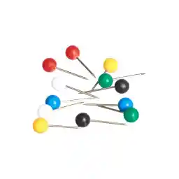 Amazon Basics PUSh Pins Map Tacks, Plastic Head, Steel Point, Assorted Colors, 100-Pack