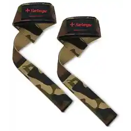 Harbinger Padded Cotton Lifting Straps with NeoTek Cushioned Wrist (Pair)