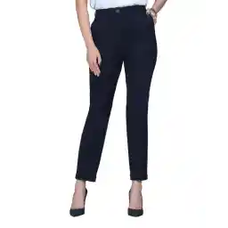 شلوار زنانه پارچه ای راسته سرمه ای برنس Bornos مدل ستیا