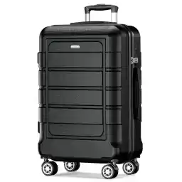 SHOWKOO Luggage Large 28-Inch Hard Shell ABS+PC Expandable Lightweight Durable Travel Suitcase High Capacity with Double Spinner Wheels, 28" Army Green