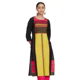 Vaamsi womens VPK1577 Crepe A-Line Kurta