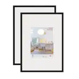 قاب عکس طرح والتر KVX460BD New Lifestyle با شیشه هنری 40*60 سانتی متر مشکی بسته دوتایی