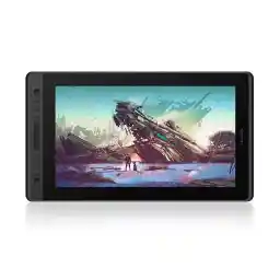 تبلت گرافیکی HUION Kamvas Pro 16 با صفحه نمایش 15.6 اینچی صفحه نمایش شیشه ای ضد تابش لمینت کامل، 120٪ sRGB، پشتیبانی از شیب ± 60 درجه، 6 دکمه فشاری و 1 نوار لمسی