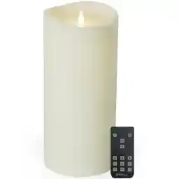 Flameless LED Candles with Remote Control, 5"x 11.5"Flickering 3D Moving Flame Battery Operated Candles in Real Wax Shell for Indoor Use, Home Decor Ivory