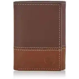 Timberland Men's Leather Trifold Wallet with Id Window Tri-Fold