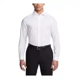 Unlisted by Kenneth Cole Mens Regular Fit Solid Shirt, Color: White01, Size: 15-15.5 Neck 32-33 Sleeve M
