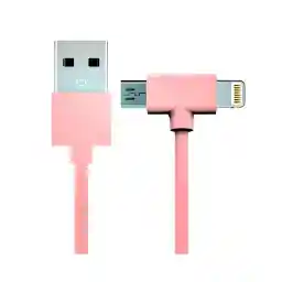 کابل تبدیل USB به microUSB/لایتنینگ دابلیو کی مدل AXE WDC-008 به طول 1 متر