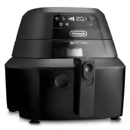 De'Longhi FH2184.BK IDEALFRY سرخ کن هوا، ظرفیت 1.25 کیلوگرم، پنل کنترل دیجیتال، 5 برنامه از پیش تعیین شده، سوراخ سوراخ، سیستم دوتایی SHS، سرخ کردن آسان، ظرف قابل جابجایی 3.9 لیتر،