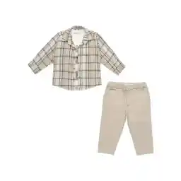 پیراهن و شلوار پسرانه نوزادی فیورلا Fiorella مدل خرس کلاهدار کد 23550