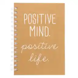 Graphique Designer Notebooks - Positive Mind. Positive Life. - Spiral Bound Writing Journals for Offices, Schools, Classrooms, and More - Hard Cover with 160 Ruled Pages (15.9 cm x 21 cm)
