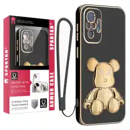 کاور اسپارتان مدل Teddy Bear مناسب برای گوشی موبایل شیائومی Redmi Note 10 Pro به همراه بند نگهدارنده