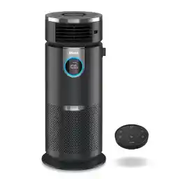 Shark HC451 3-in-1 Clean Sense Air Purifier, Heater & Fan, HEPA Filter, 500 Sq Ft, Oscillating, Small Room, Bedroom, Office, Captures 99.98% of Particles for Clean Air, Dust, Smoke & Allergens, Black