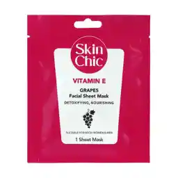 ماسک صورت ورقه ای ویتامین E با عصاره انگور حجم 25 میلی لیتر | اسکین شیک