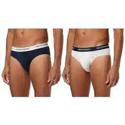 Emporio Armani Men's MENS KNIT 2PACK BRIE Briefs