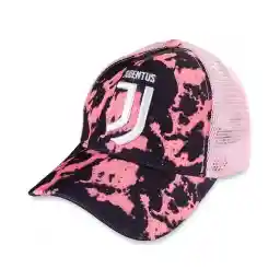 کلاه کپ فوتبال نقابدار پشت توری یوونتوس | صورتی/مشکی