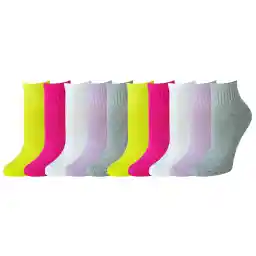 Amazon Essentials Women's Cotton Ankle Socks, Lightly Cushioned, 10 Pairs