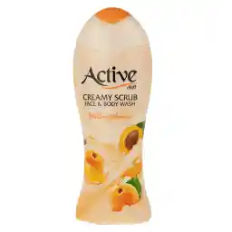 شامپو بدن و صورت کرمی با رایحه شیر و زردآلو 400گرم | اکتیو