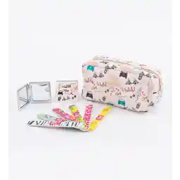 پروموپک زنانه نیویورک شامل کیف آرایشی و آینه کیفی و پولیش ناخن | شی