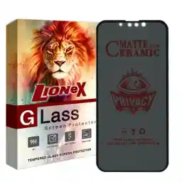 محافظ صفحه نمایش سرامیکی حریم شخصی لایونکس مدل PRCUX مناسب برای گوشی موبایل اپل iPhone 13