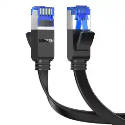 UGREEN Ethernet Cable Cat 8 1M Gigabit Network Cord 40Gbps 2000MHz High-Speed Internet Wire Flat Double Shielded LAN Cable RJ45 Connector Compatible with Gaming Switch PS4 PS5 PC Router TV Xbox