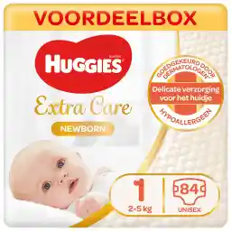 Huggies Newborn luiers maat 2 (3 - 6 kg) - 210 luiers voor pasgeborenen - met bijzonder zachte absorberende kussentjes