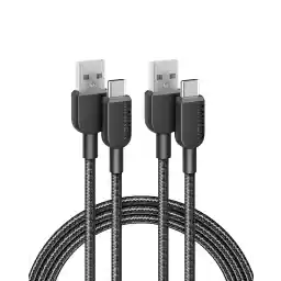Anker USB C Charger Cable [2 Pack, 6ft], 310 Type C Charger Cable Fast Charging, Braided USB A to USB C Cable for iPhone 17/16 Series, MacBook Pro/Air, Samsung, Huawei, Xiaomi, Vivo, Oppo(USB 2.0)