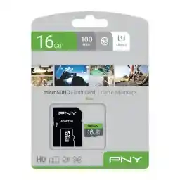 کارت حافظه microSDHC پی ان وای مدل Elite کلاس 10 استاندارد UHS-I U1 سرعت 100MBs ظرفیت 16 گیگابایت به همراه آداپتور SD