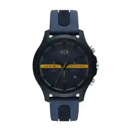 Armani Exchange A|X HAMPTON ACTIVEQUARTZ/CHRONO NYLON BLUE CASE SILICONE BAND MENS WATCH AX2441