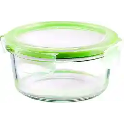 Royalford BRS Round Glass Airtight Container Meal Prep Lunch Boxes BPA-Free, Assorted colors ,620 ML, RF9502