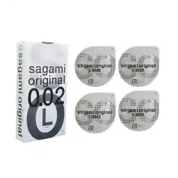کاندوم بسیار نازک سایز Large بسته 4 عددی | ساگامی