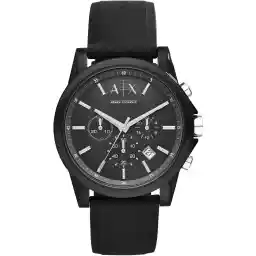 Armani Exchange Men's Stainless Steel Analog-Quartz Watch with Silicone Strap
