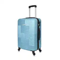 Senator Hard Case Checked Bag 24 Inches Medium Suitcase with Wheels for Unisex – KH110 | ABS Lightweight Hard Shell Luggage with Spinner Wheels 4 (Checked Luggage 24-Inch, Light Blue)