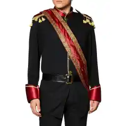 California Costumes Men's Dark Prince Adult Man Costume, Black/Burgundy, XL