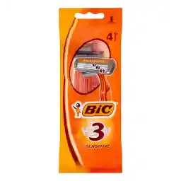 تیغ اصلاح سه تیغه مناسب پوست حساس بسته 4 عددی | بیک