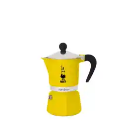 Bialetti Rainbow Espresso Maker voor 3 kopjes, Geel