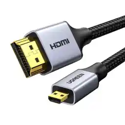 UGREEN 8K Micro HDMI to HDMI 2.1 Cable Adapter 1M, Male to Male, 8K@60Hz,4K@144Hz,2K@240Hz,HDR/eARC/3D, Compatible Sony/Nikon/Gopro/Canon/Fuji/Raspberry Pi, Braided Cord Aluminum Shell