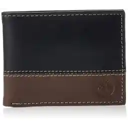 Timberland Men's Leather Passcase Wallet Trifold Wallet Hybrid