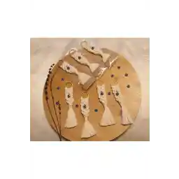 ASPIRIZM 25 تکه جاکلیدی ماکرامه عروسی - نامزدی - وعده - هنینا - هدیه کودک - روز خاص و غیره.