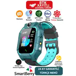 ساعت هوشمند ردیابی کودک Smartberry Z2 Lbs با موقعیت مکانی، تماس سیم کارت، دوربین، ویژگی شنود - سبز