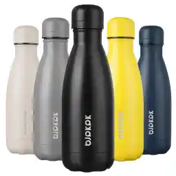 BJPKPK 12oz Water Bottles Stainless Steel Insulated Water Bottle Keep Cold And Hot,Midnight Black