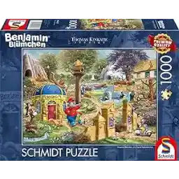 Schmidt Spiele 58423 Thomas Kinkade, Kiddinx, Benjamin Blümchen, een dag in de Neustadder Zoo, puzzel met 1000 stukjes