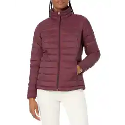 Amazon Essentials Women's Lightweight Long-Sleeve Water-Resistant Packable Puffer Jacket (Available in Plus Size)