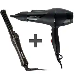 سشوار حرفه ای پریتک مدل TC-3381 به همراه فر کننده مو پریتک مدل TB-668